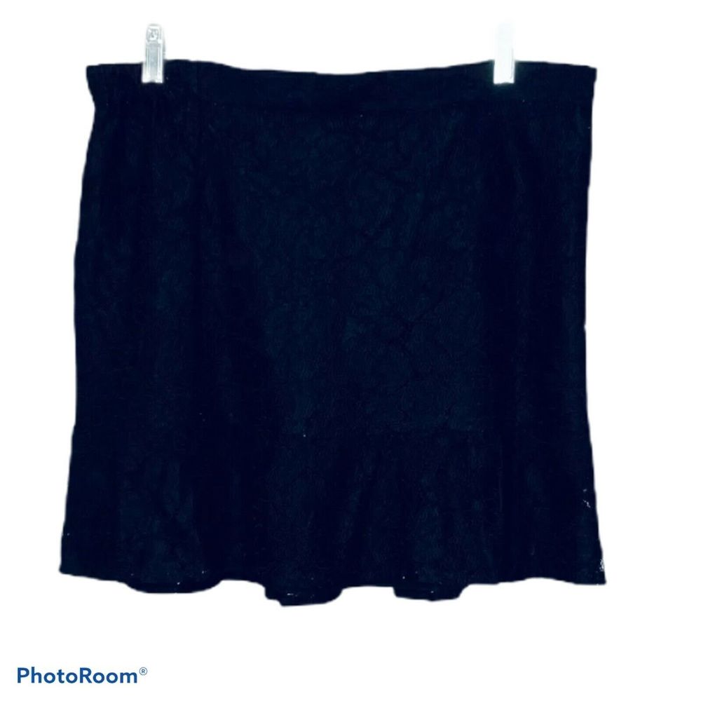 J. Crew Women's Black Mini‎ Skirt Lace Floral Lined Size 12 NWT